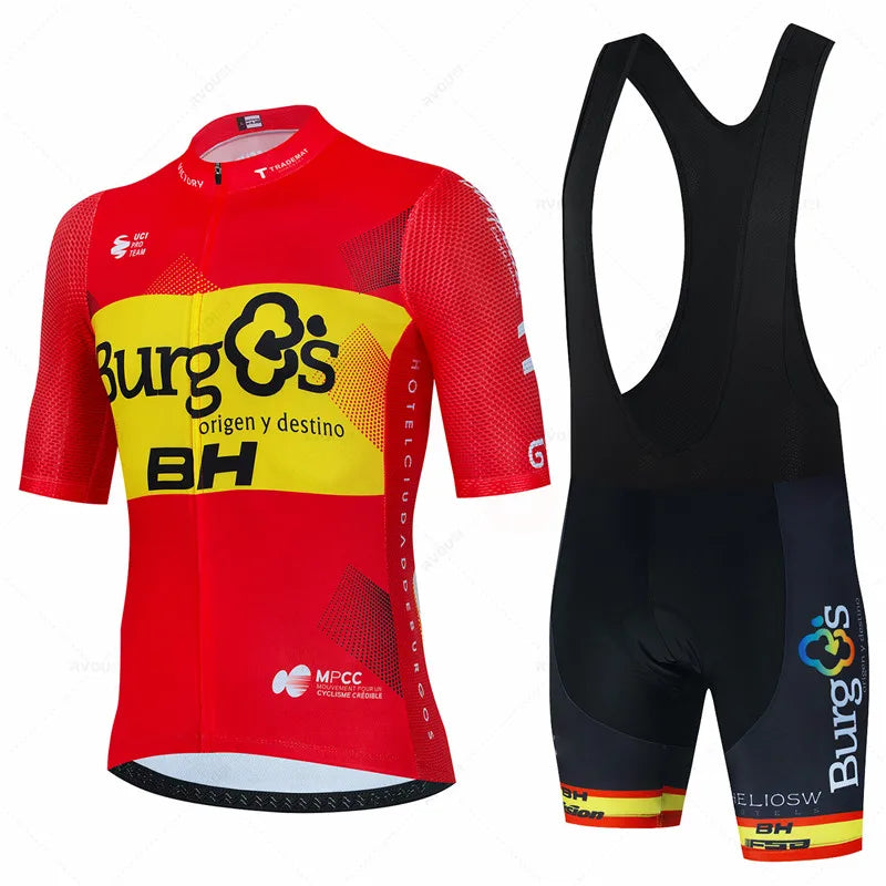 Nuovo BH Burgs Team 2024 Maglia Da Ciclismo Uomo E Pantaloncini Da Bici Set MTB Estivo Asciugatura Rapida
