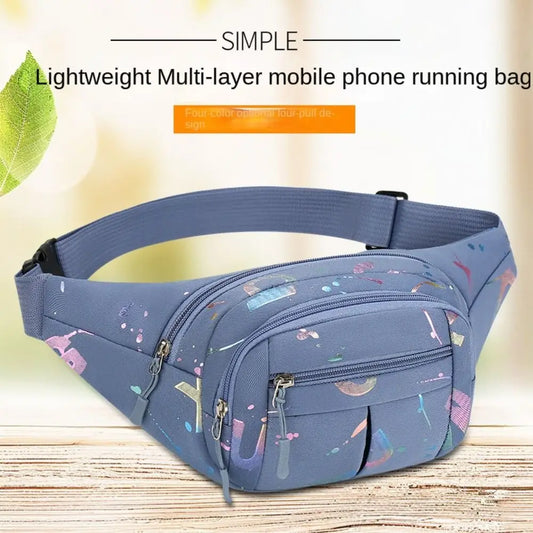 Borsa Da Petto Da Corsa Impermeabile Per Donna Con Tracolla Multifunzionale Scomparti Multipli Lettere Stampate A Caldo