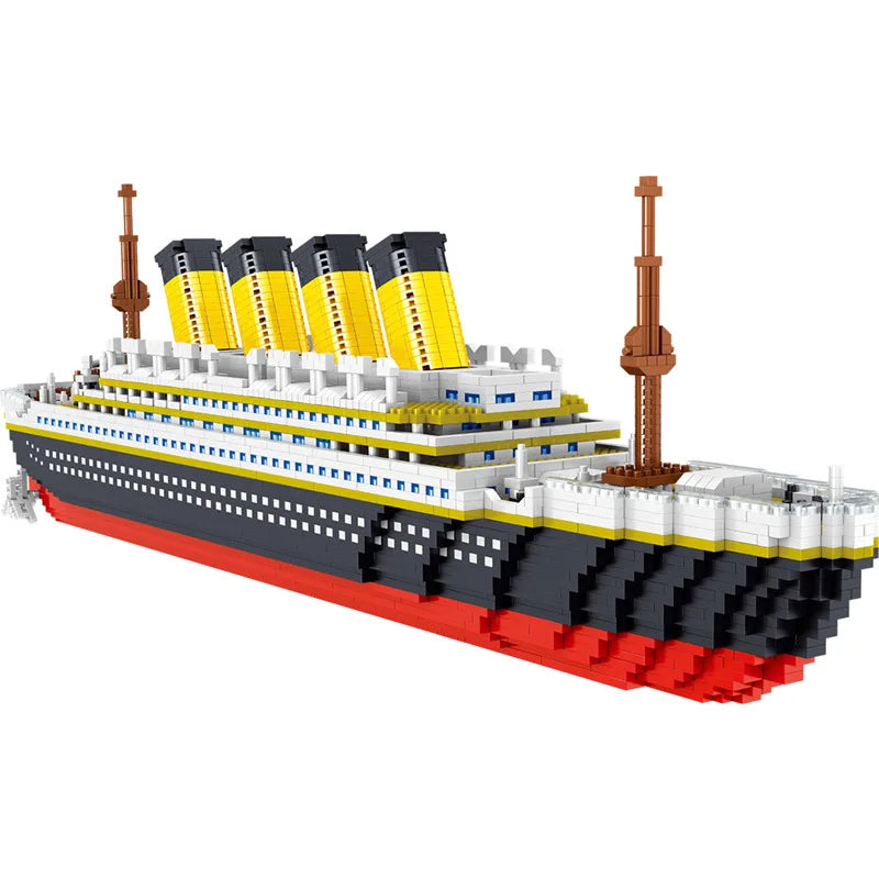 Oltre 4000 Pezzi Titanic Modello Nave Da Crociera Blocchi Costruzione MOC Barche Giocattoli Da Costruzione Regalo