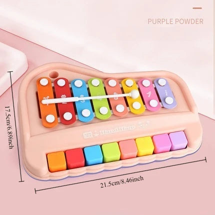 Xilofono Pianoforte 8 Note Giocattolo Musicale Educativo 2 In 1 Con Mazze Per Neonati Strumento Montessori Per Bambini