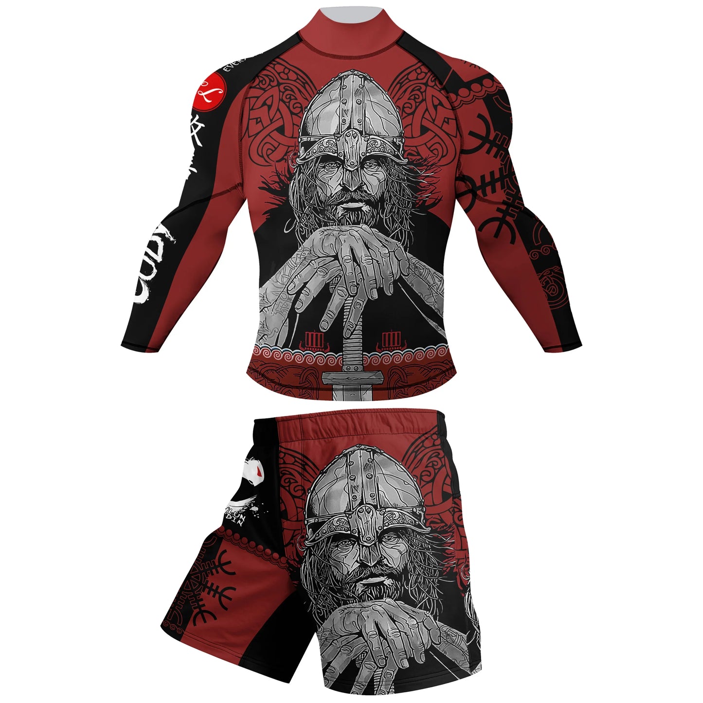 Rash Guard BJJ Uomo Jiu Jitsu Stampa Sublimazione Design Arte Marziale Abbigliamento Compressione Set Breve