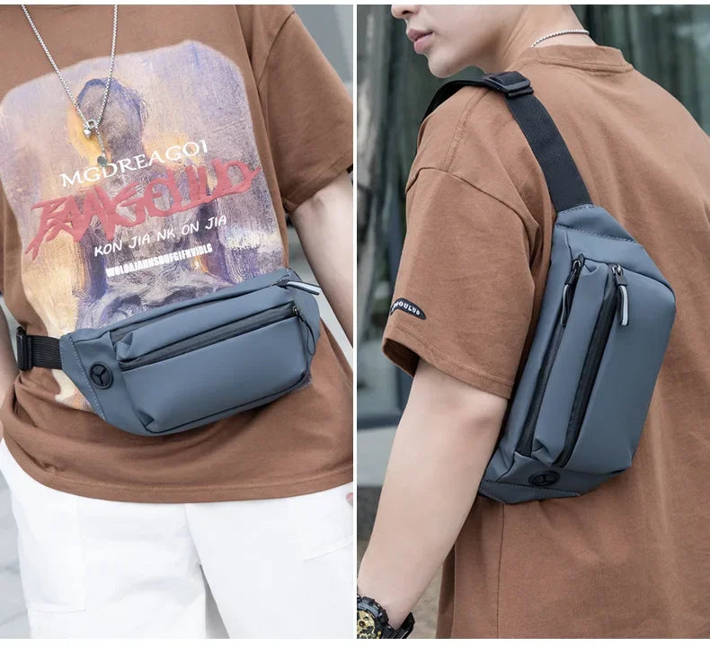 Impermeabile Borsa da Cintura Uomo Marsupio Esterno Tracolla Sportiva Per Viaggio e Attività all Aperto