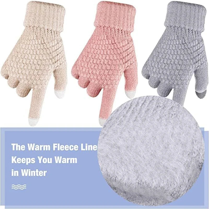 Guanti Invernali Foderati Unisex Compatibili Touch Screen Elastico Ispessito Caldi E Resistenti Al Freddo