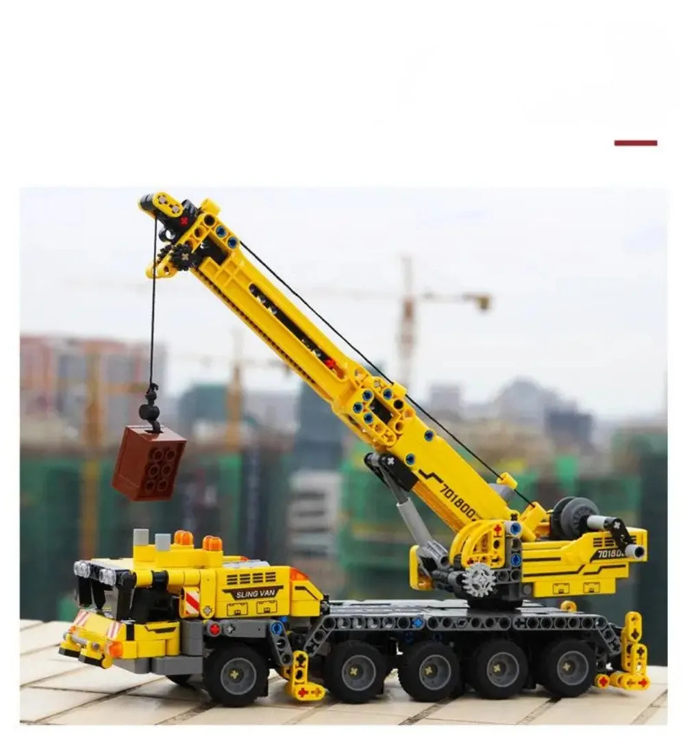 Set Costruzioni Multi Veicoli Caricabatteria Gru Camion Fai Da Te Blocchi Ingegneria Giocattolo Per Bambini