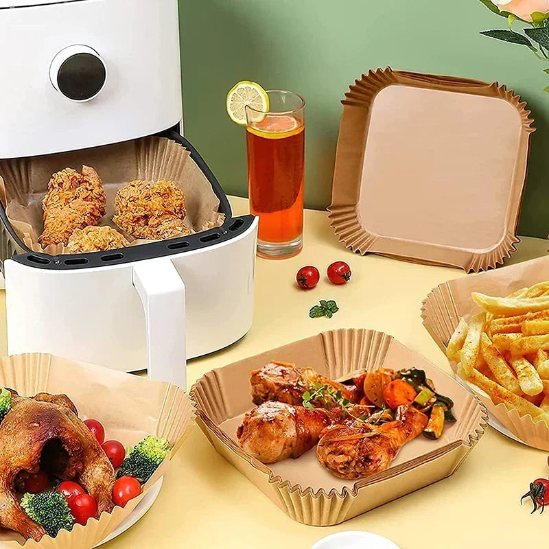 Carta Da Forno Rotonda Antiaderente Per Friggitrice Ad Aria Confezioni Da 50 100 200 Pezzi