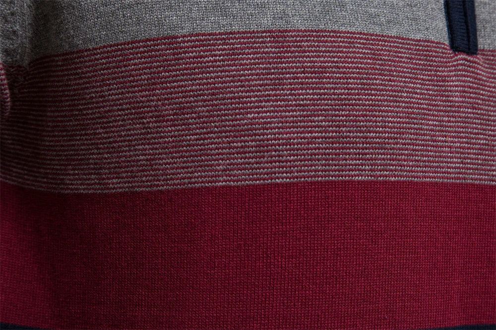 Maglione Patchwork Uomo AIOPESON Con Cerniera Zip Cotone Caldo Invernale Casual Confortevole