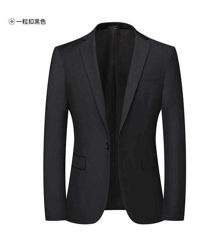Blazer Da Uomo Tinta Unita In Stile Britannico Per Lavoro Professionale E Cerimonie Eleganti