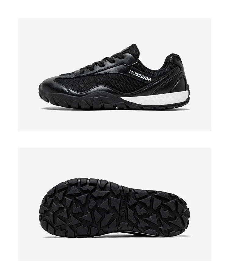 Hobibear Scarpe Da Trekking A Piedi Nudi Unisex Wide Fit Trail Running Scarpe Retrò In Pelle Artificiale Zero Drop