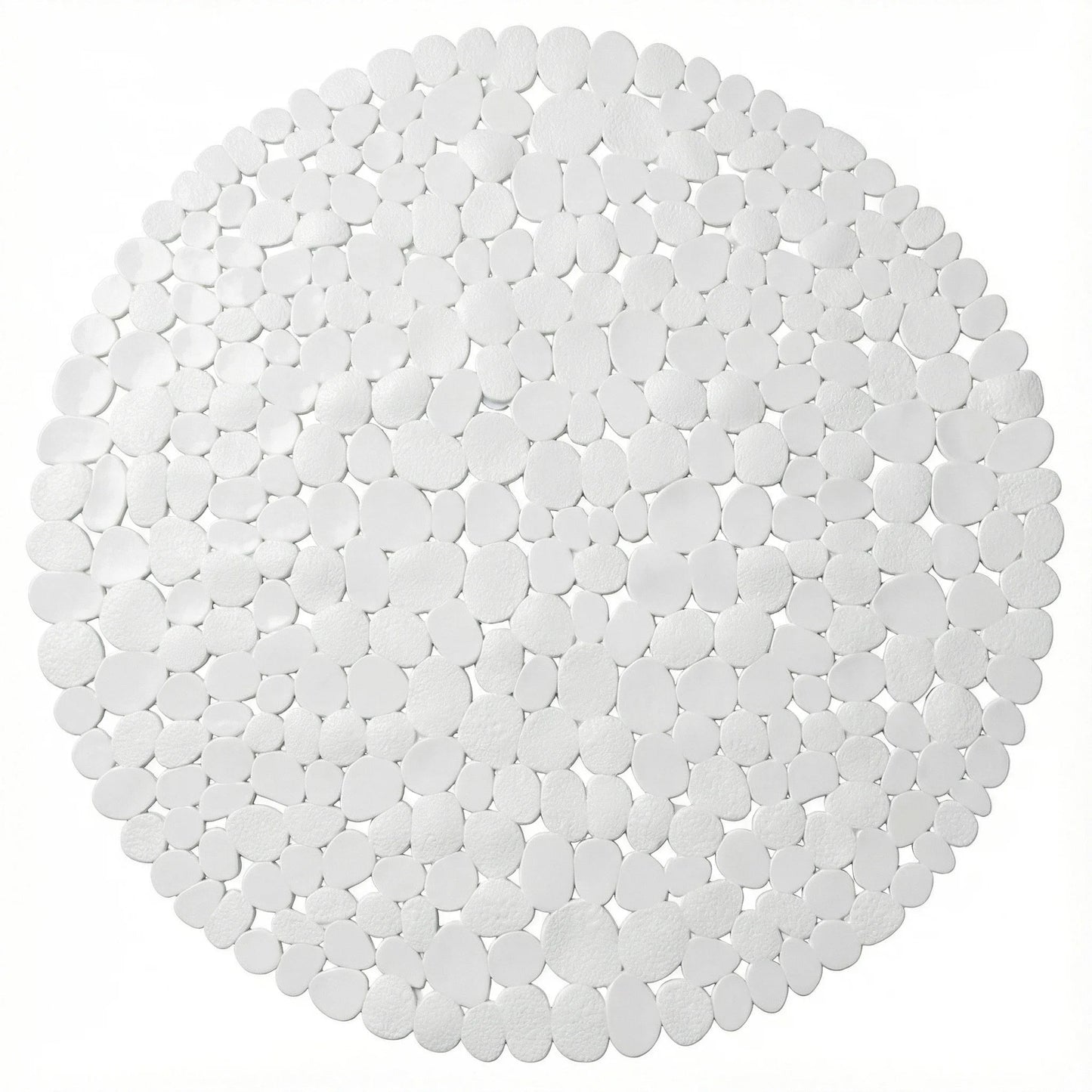 Tappetino Per Doccia Rotondo A Forma Di Ciottolo 55x55 Cm Antiscivolo Con Fori Di Drenaggio Per Bagno 1 Pezzo