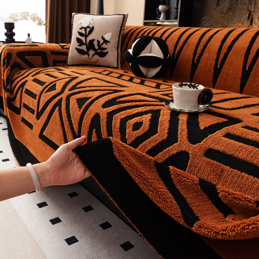 Protezione Per Divano In Stile Bohémien Nuovo Coperta Vintage Intrecciata Antiscivolo Adatta A Divani E Animali Lux