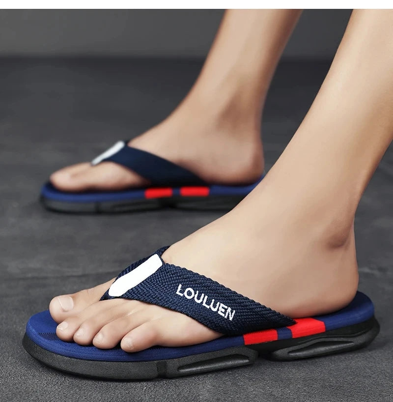 Infradito da Uomo di Moda Alta Qualità Pantofole da Spiaggia Antiscivolo Traspiranti Casual Estive