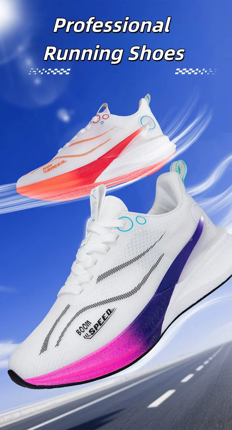 Scarpe Da Corsa Professionali Per Maratona In Carbonio Unisex Ultraleggere Con Assorbimento Degli Urti E Supporto Stabile