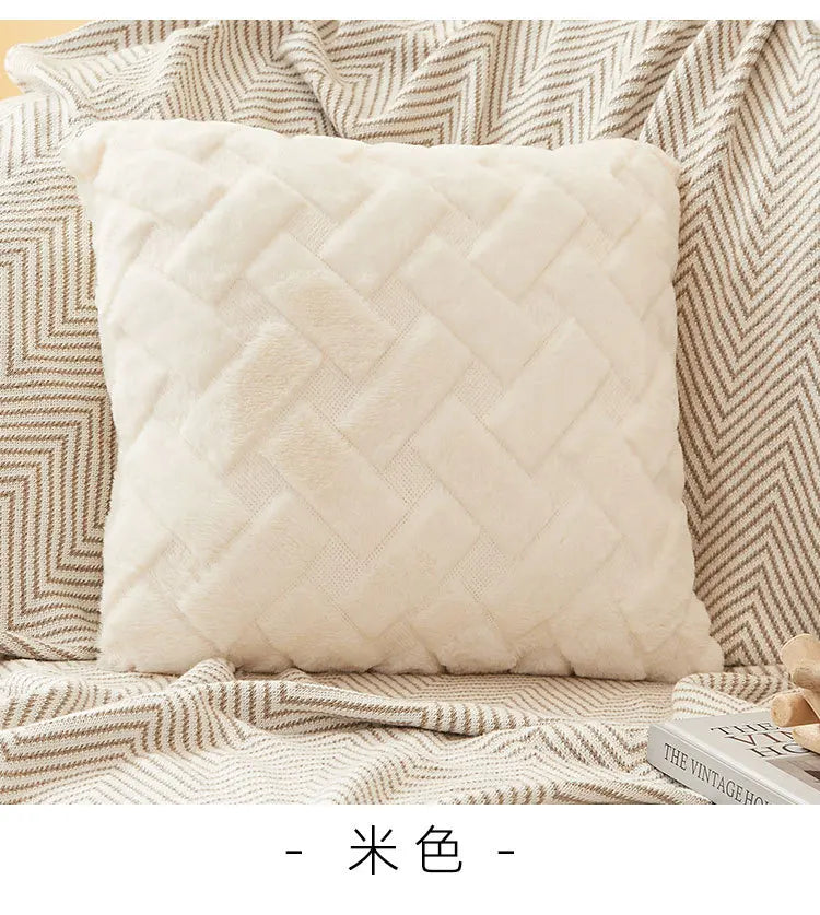 Fodera Per Cuscino In Peluche 45x45 E 30x50 Cm Per Divano Soggiorno Federa Quadrata In Cotone Decorazioni Per La Casa