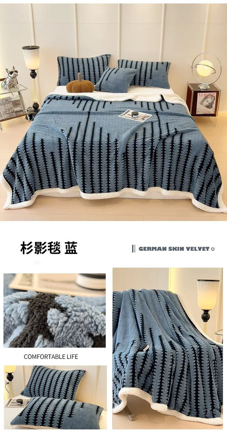 Coperta In Flanella Morbida Multifunzionale Queen Size Antistatica Portatile Per Pisolino Confortevole Delicata