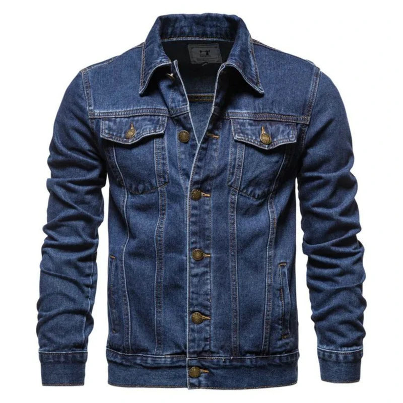 Nuova Giacca Jeans Uomo Casual Da Lavoro Autunno 2026 Vestibilità Ampia Versatile Giovanile Tinta Unita Denim