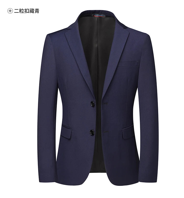 Blazer Da Uomo Tinta Unita In Stile Britannico Per Lavoro Professionale E Cerimonie Eleganti