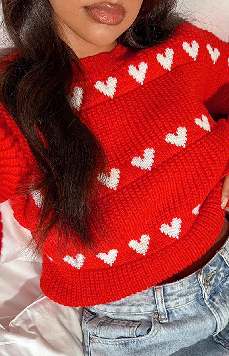 Maglioni Lavorati A Maglia Per Donne In Due Colori Jacquard Collo Rotondo Pullover Trend 2026 Nuovi