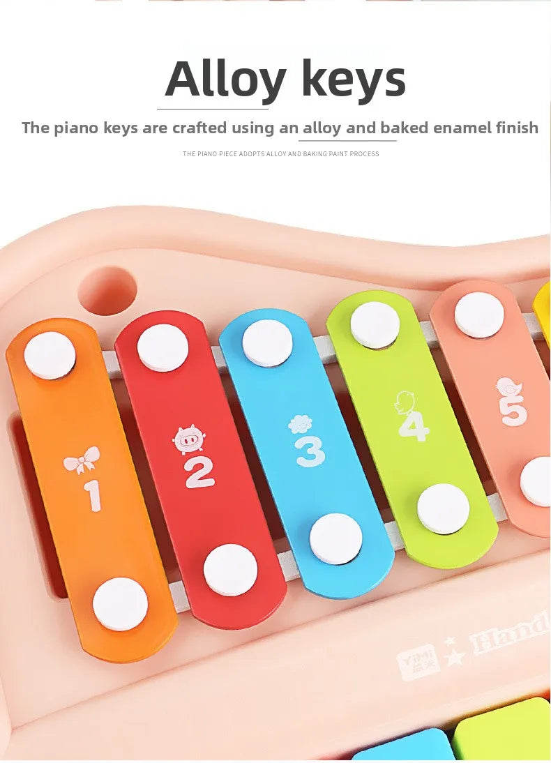 Xilofono Pianoforte 8 Note Giocattolo Musicale Educativo 2 In 1 Con Mazze Per Neonati Strumento Montessori Per Bambini