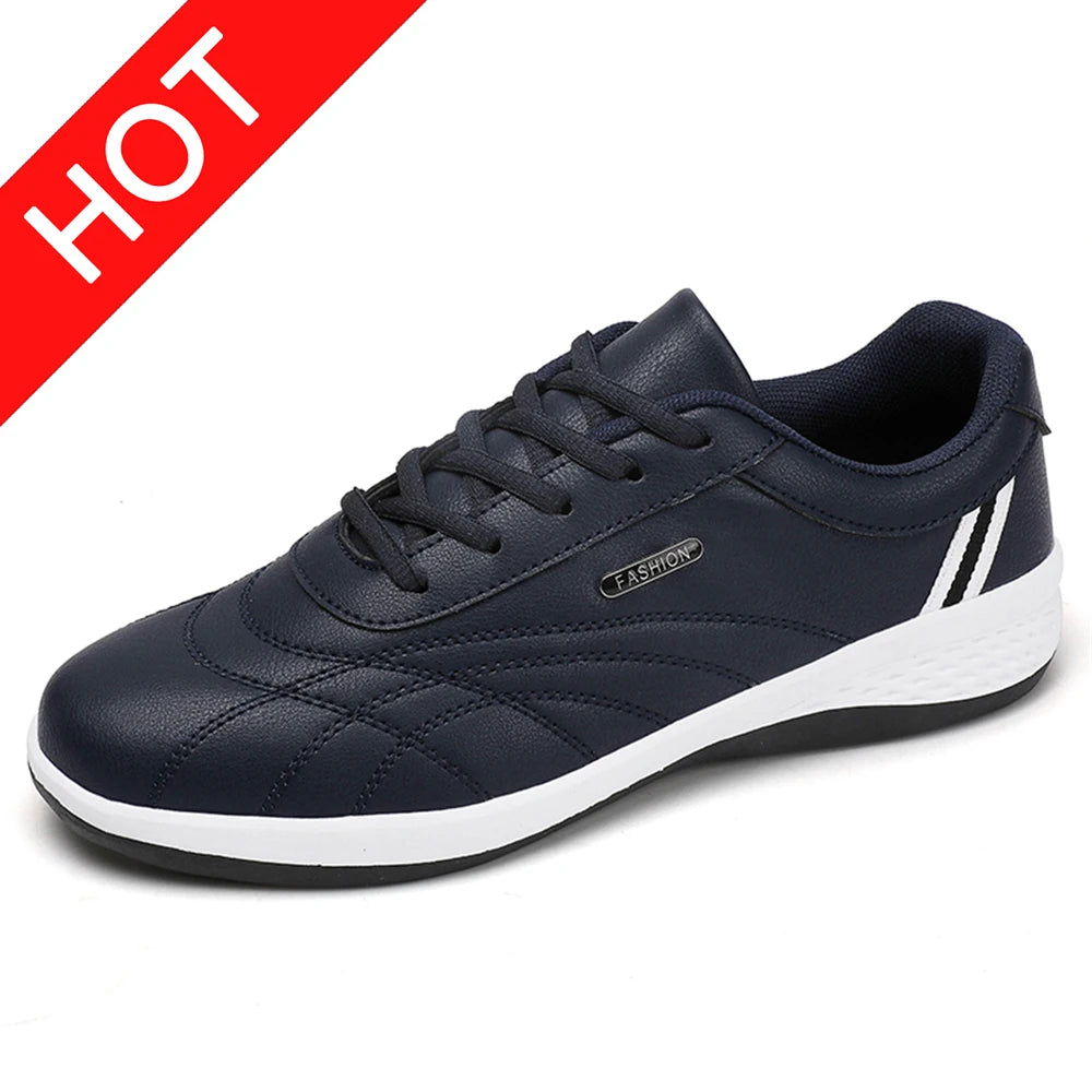 Scarpe Da Uomo Casual In Pelle Stringate Da Passeggio Per Esterni Bianco Nero Taglia 10