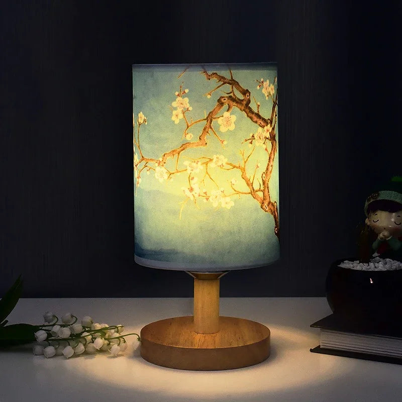 Lampada Da Tavolo Led Decorazione Scrivania Con Dimmer Spina UE Luce Notturna Per Camera Da Letto In Stile Cinese