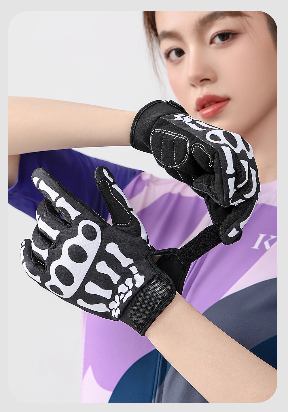 Guanti Da Equitazione E MTB Antiscivolo Con Touch Screen Resistente All Usura Unisex Regalo Halloween