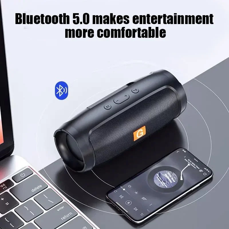 Subwoofer Portatile Altoparlante Bluetooth Stereo Esterno Impermeabile Scatola Audio Wireless Con Radio FM E Scheda TF