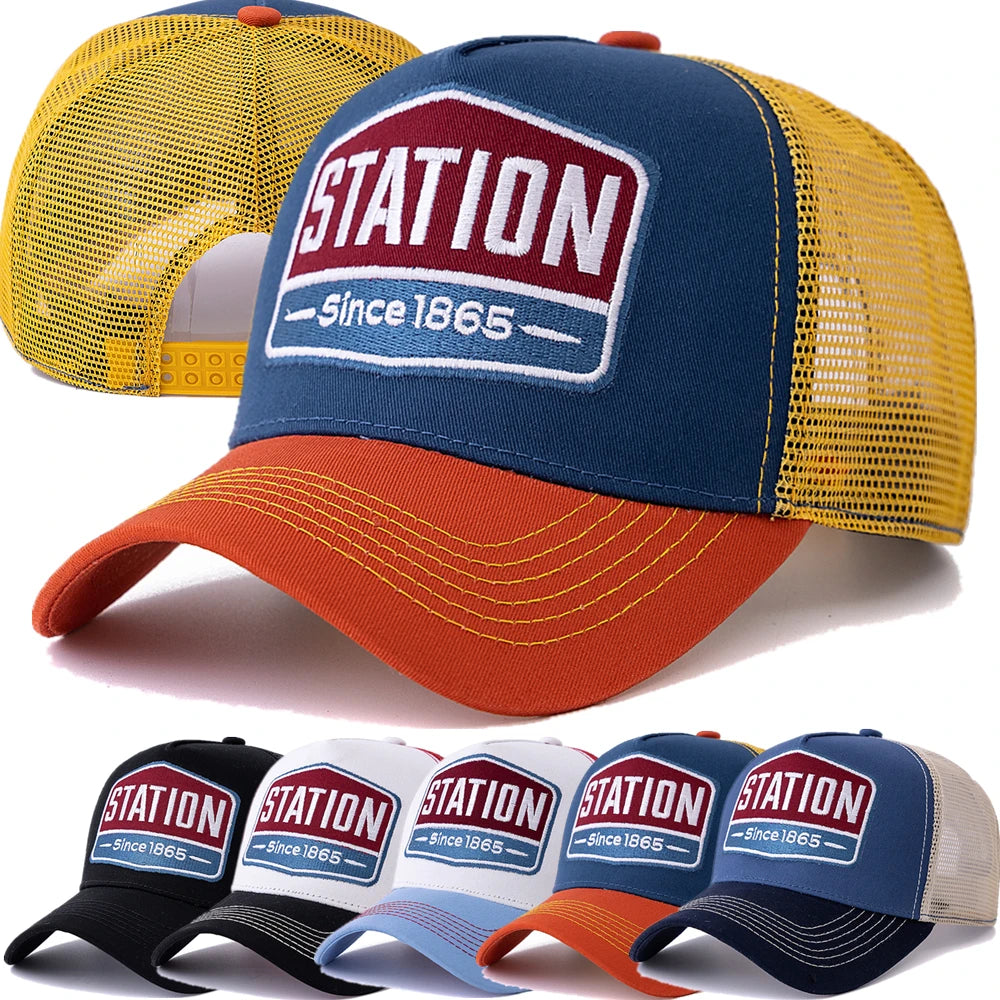 Berretto Trucker Unisex Ventilato Rete Estate Streetwear UP Positive Stazione SA Station