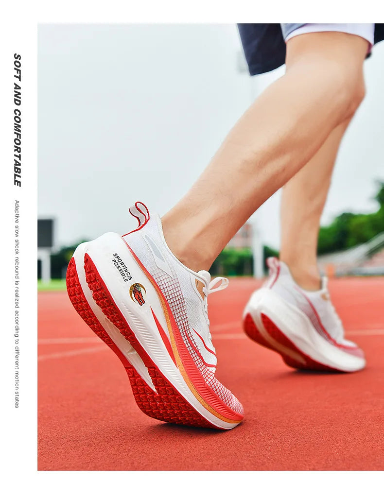 Scarpe da Corsa Sound Friction Rabbit 7PR con Piastra in Carbonio Traspiranti Leggere Sneakers Casual Unisex