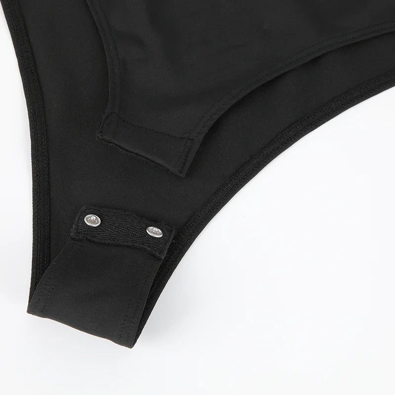 Body sexy da donna a maniche lunghe Colletto rovesciato Scollo a V Shapewear Camicia per il controllo della pancia Camicia per il sollevamento del sedere Compressione senza cuciture