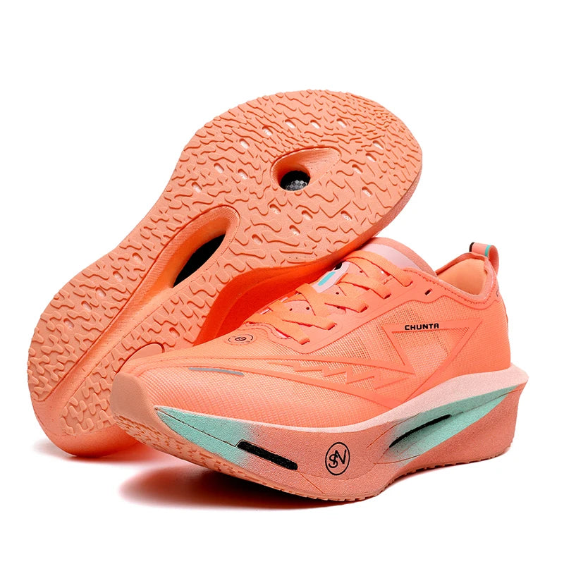 Scarpe da Corsa Unisex con Piastra in Carbonio Traspiranti Leggere Comode Antiscivolo Sneakers Chunta