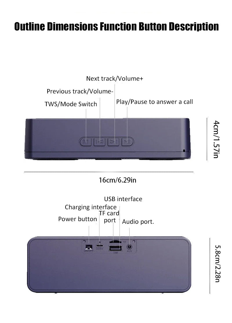 Altoparlante Bluetooth Portatile Con Subwoofer Integrato S18 Per Computer E Smartphone Ideale Per Studenti Creativi