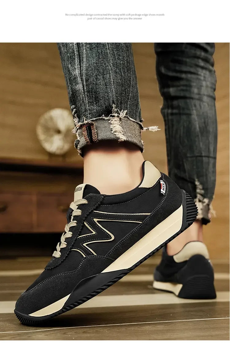 Sneakers Casual Uomo Designer Retro Scarpe Da Corsa In Microfibra Tessuto Pelle Traspirante Con Plateau Interno