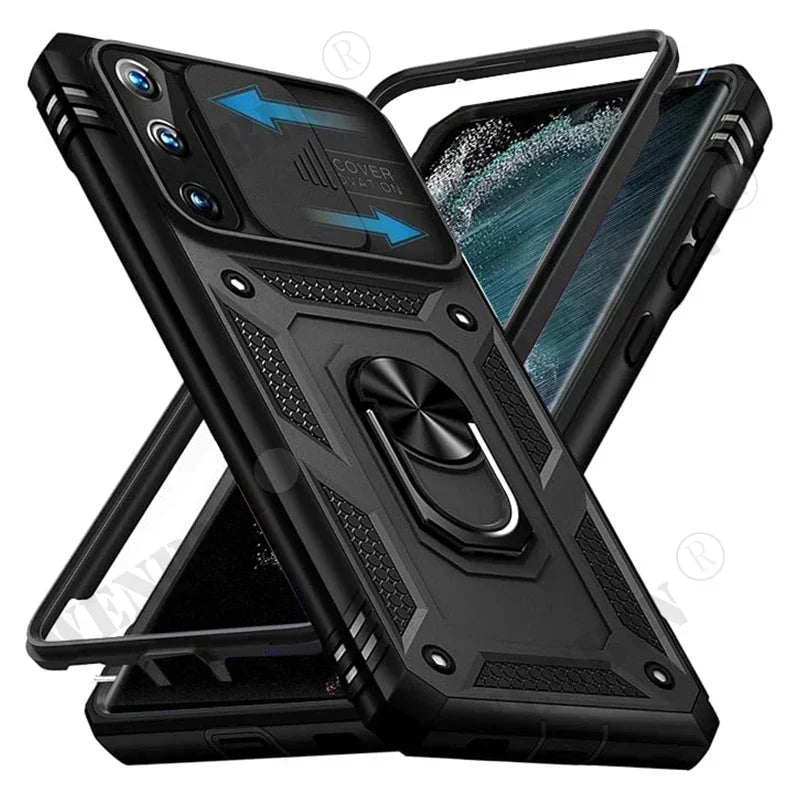 Custodia Resistente Con Cavalletto 360 Gradi Per Samsung S26 Ultra S25 S24 S23 Plus 5G Con Fotocamera Esterna