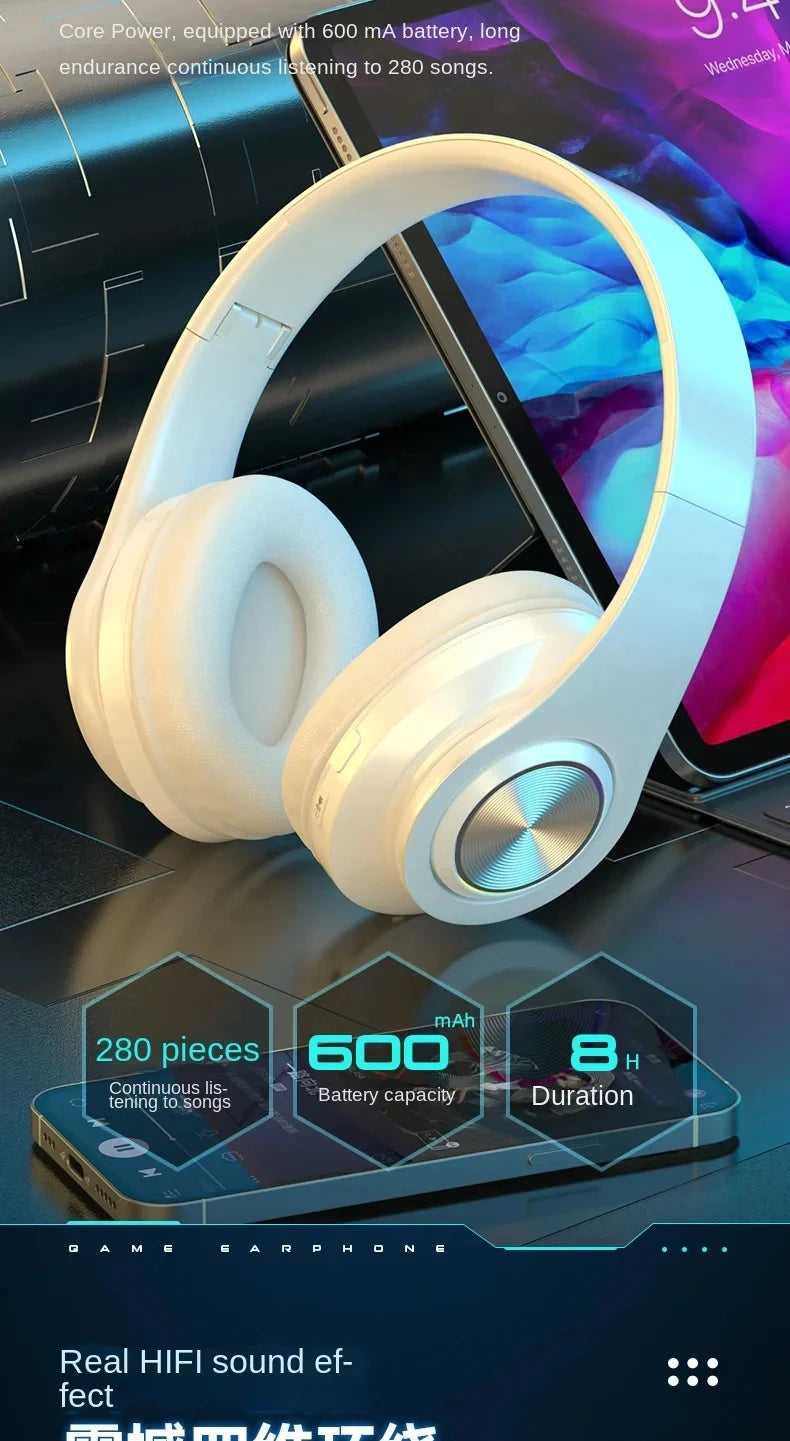 Cuffie Bluetooth Wireless Con Cancellazione Del Rumore E Microfono Integrato Per Giochi Sportivi B39
