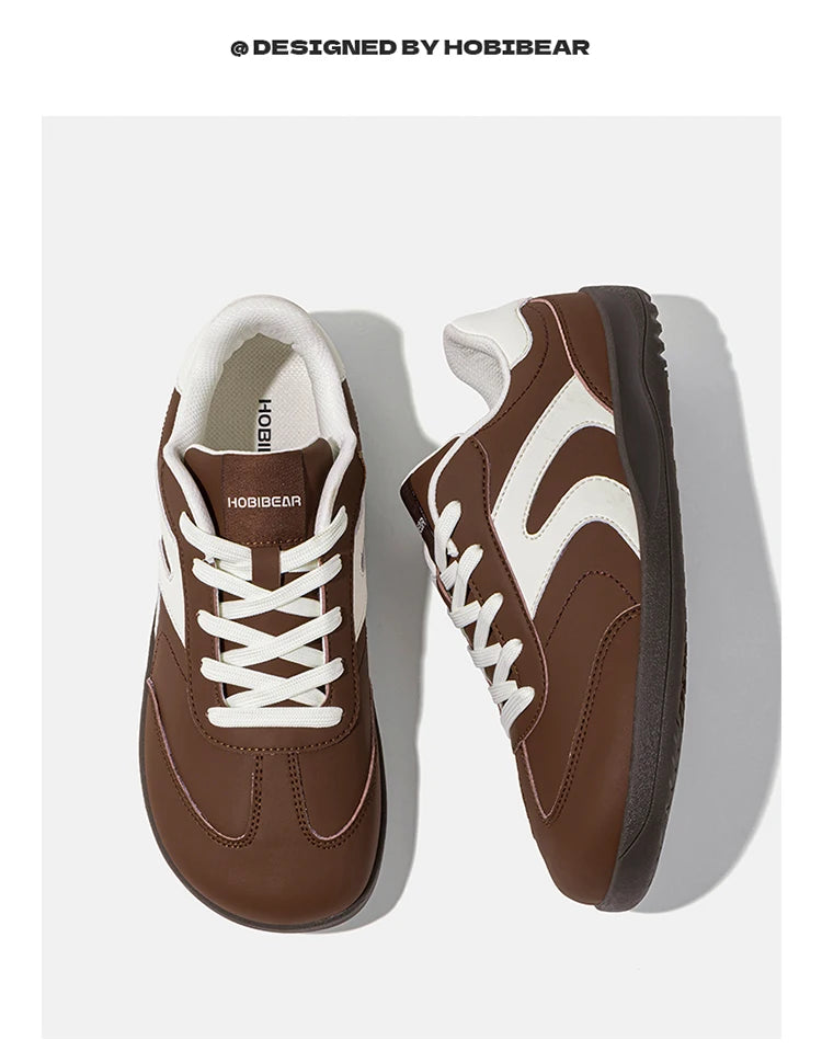 Hobibear Scarpe A Punta Larga Sneakers Unisex In Pelle Artificiale Zero Drop Retrò Per Uomo E Donna