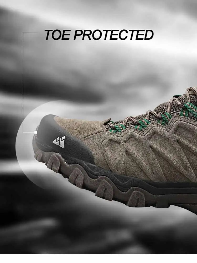 Scarpe Da Trekking In Pelle Di Alta Qualità Per Uomo Con Lacci Durevoli Per Attività All'Aperto