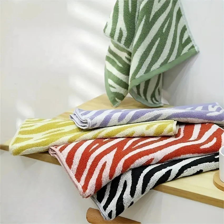 Asciugamano Viso E Mani In Cotone Morbido Con Motivo Tigre A Righe Jacquard Assorbente E Asciugatura Rapida Per Casa