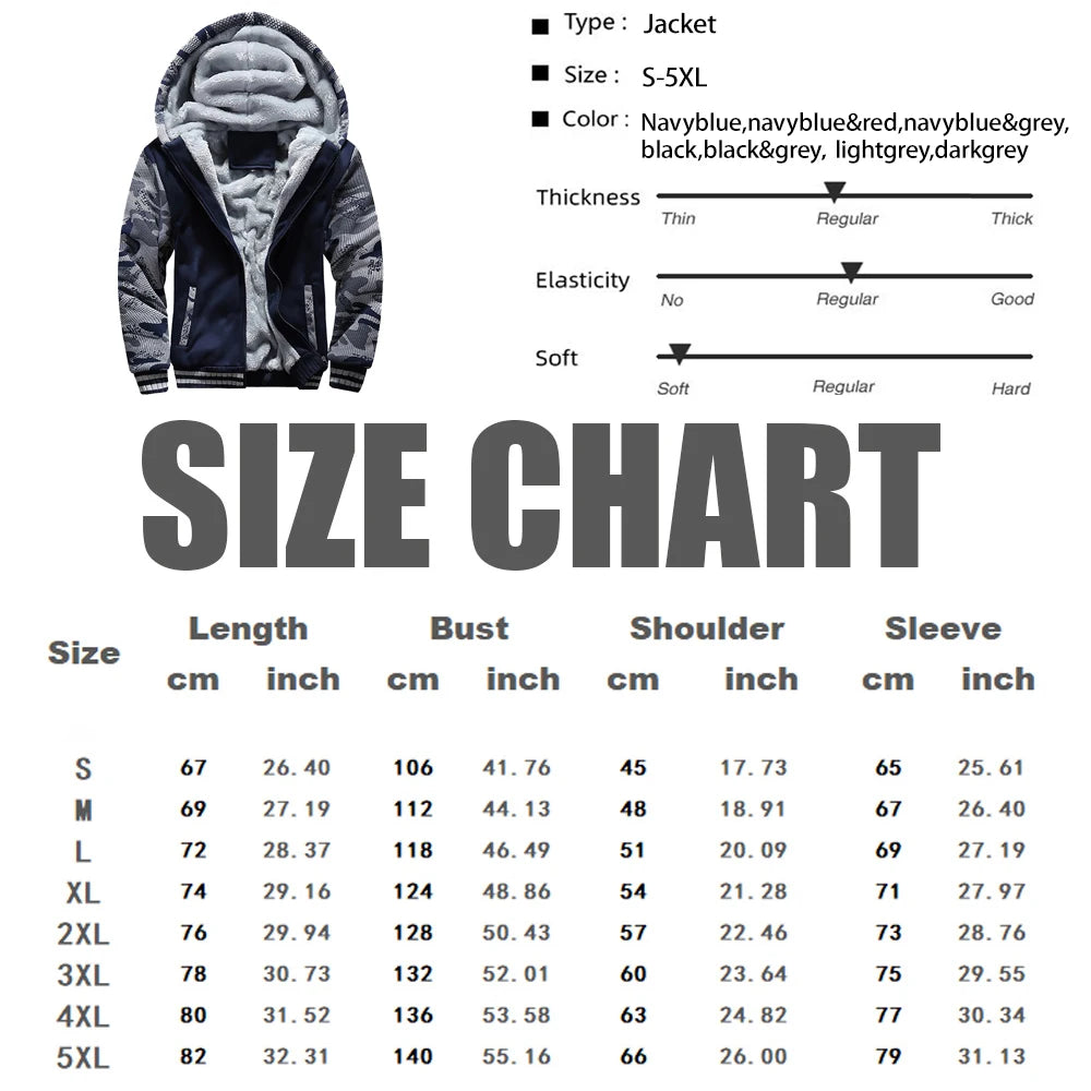 Giacca Invernale Da Uomo Camouflage Con Cappuccio In Pile A Manica Lunga Streetwear Abbigliamento Uomo