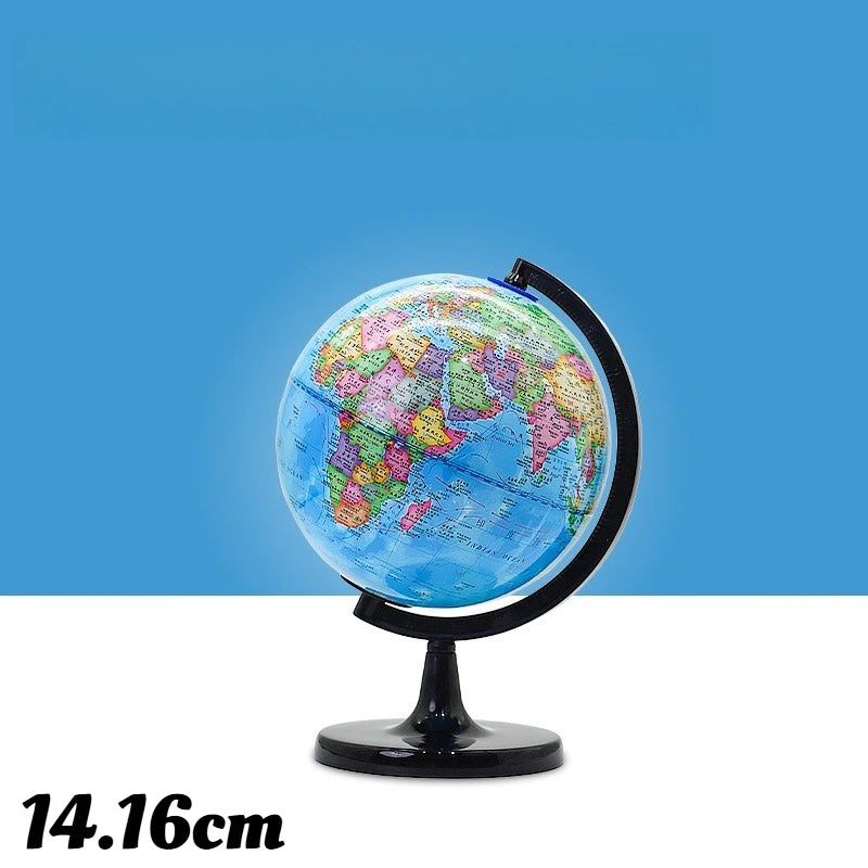 Globo educativo per l'insegnamento, mappa del mondo in inglese HD con rotazione a 360° °   Rotazione, Strumento Didattico Standard per la Geografia da Scrivania