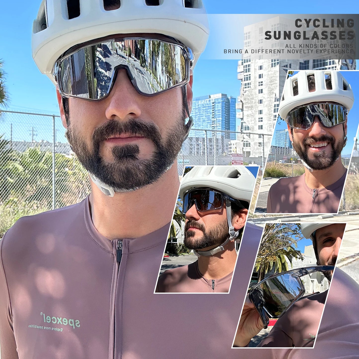 Occhiali Da Sole Da Ciclismo UV400 Per MTB Sport Bici Da Corsa All Aperta Guida Bicicletta Attrezzatura Da Campeggio