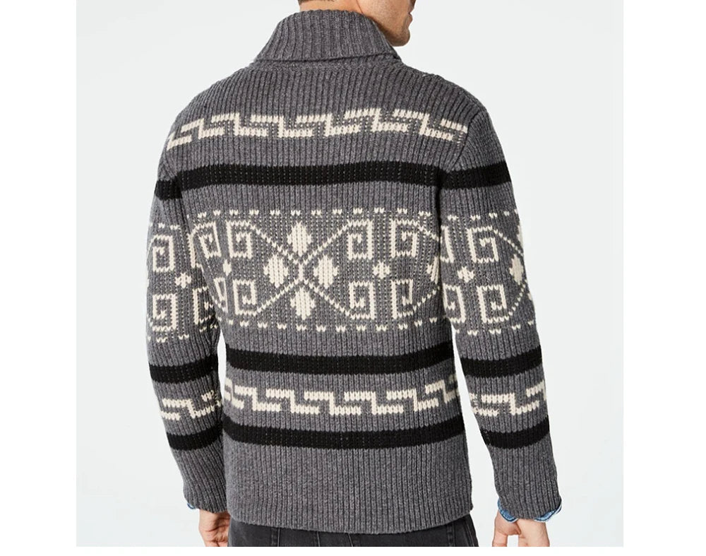 Cardigan Invernale Da Uomo In Maglia Lavorata Termico Caldo Abbigliamento Casual Moda Uomo YA2684