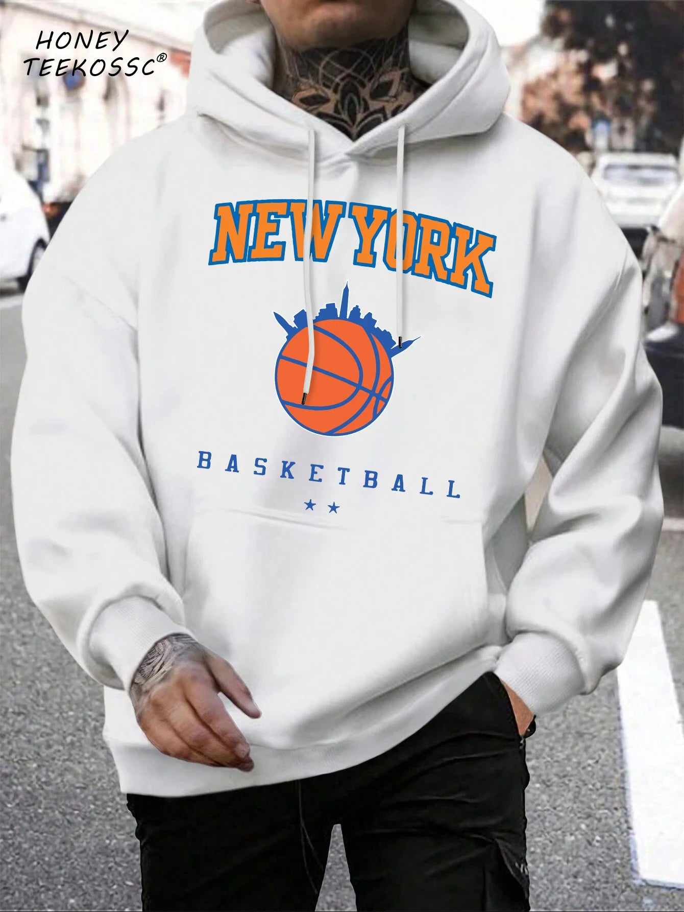 Brooklyn Est 1998 New York Stampa Felpe da uomo Harajuku Felpa con cappuccio girocollo Moda Felpa con cappuccio oversize Autunno Comodo tuta
