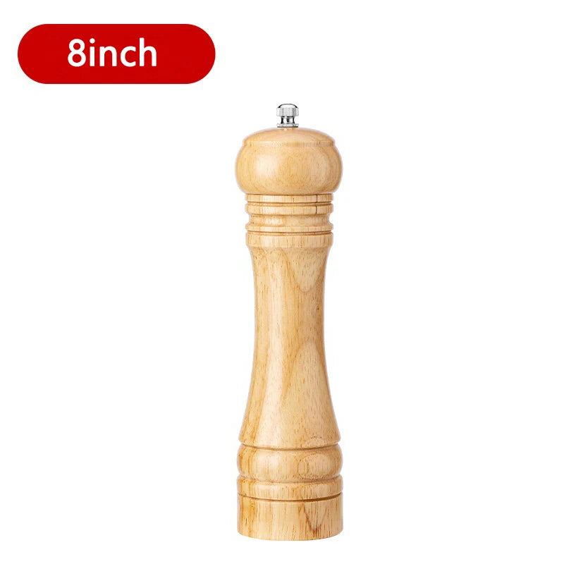 Macinapepe e Sale in Legno Massello da 5 8 10 Pollici Macinacaffè Per Spezie Con Nucleo Ceramico Regolabile