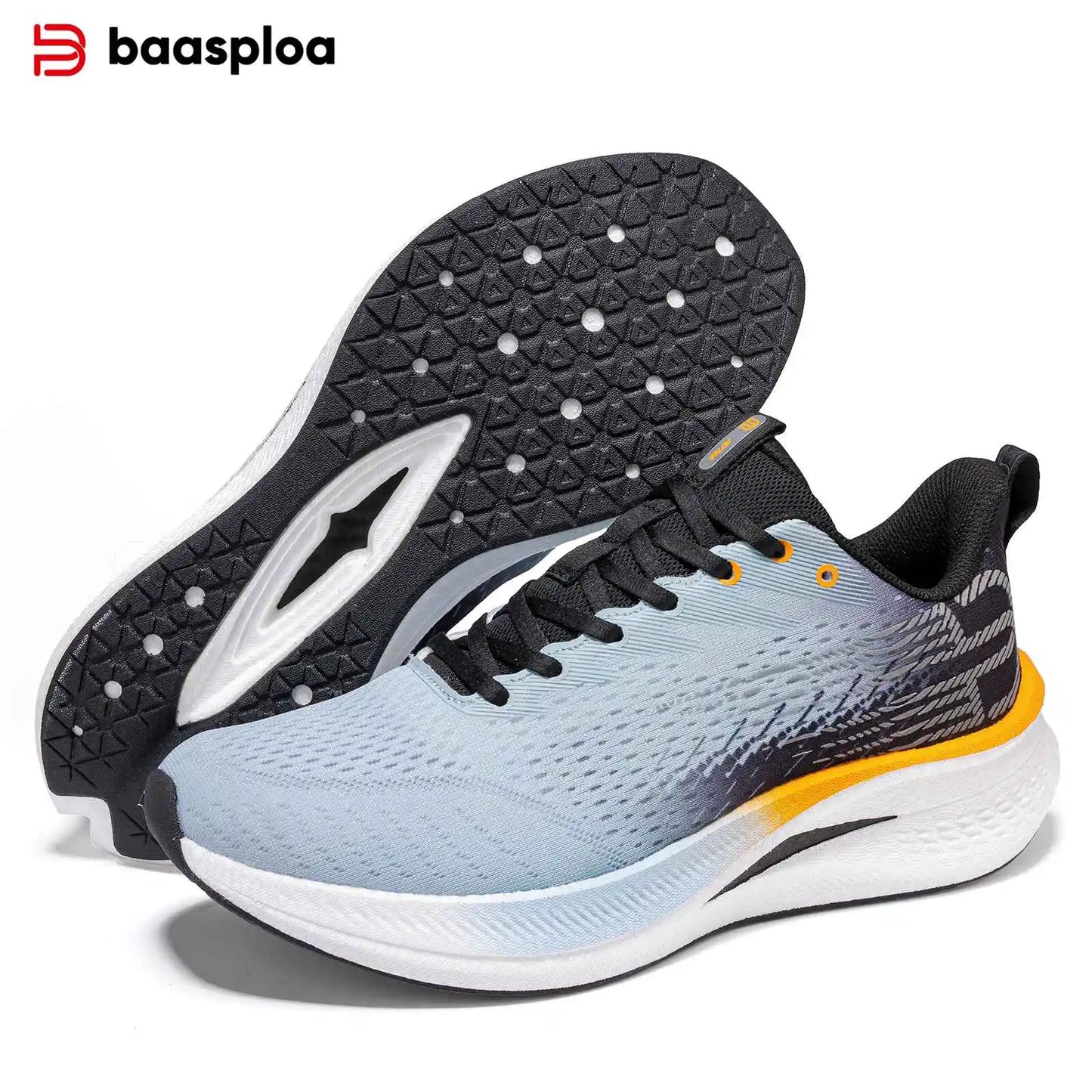 Baasploa Scarpe Da Corsa Uomo Traspiranti Leggere Con Piastra In Carbonio Antiscivolo Per Maratone Professionali