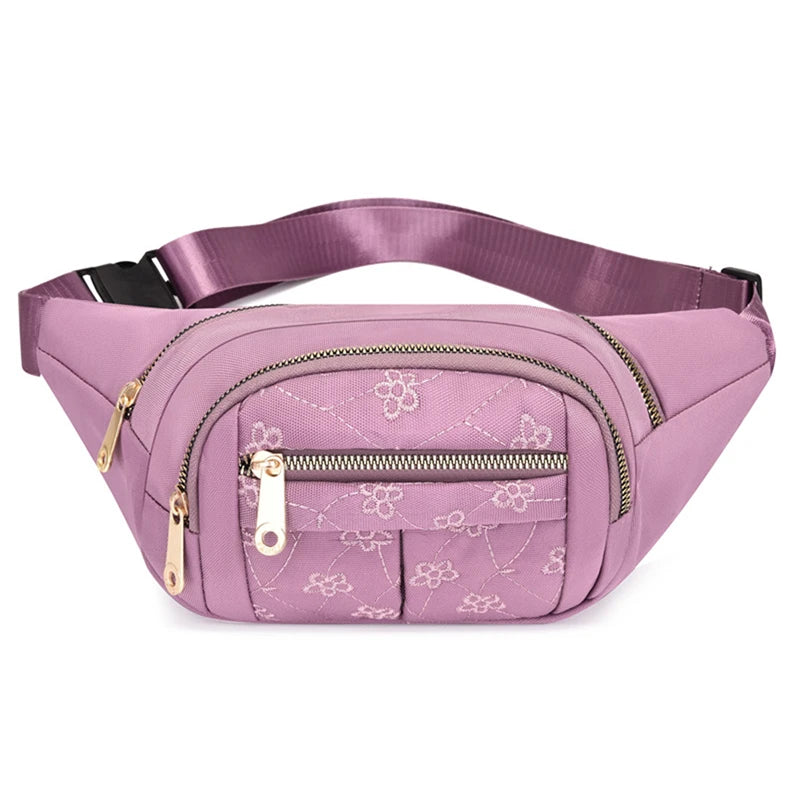 Marsupio da Donna Impermeabile in Tessuto Oxford Borsa a Cintura e Tracolla Borsa a Banana Moda Femminile