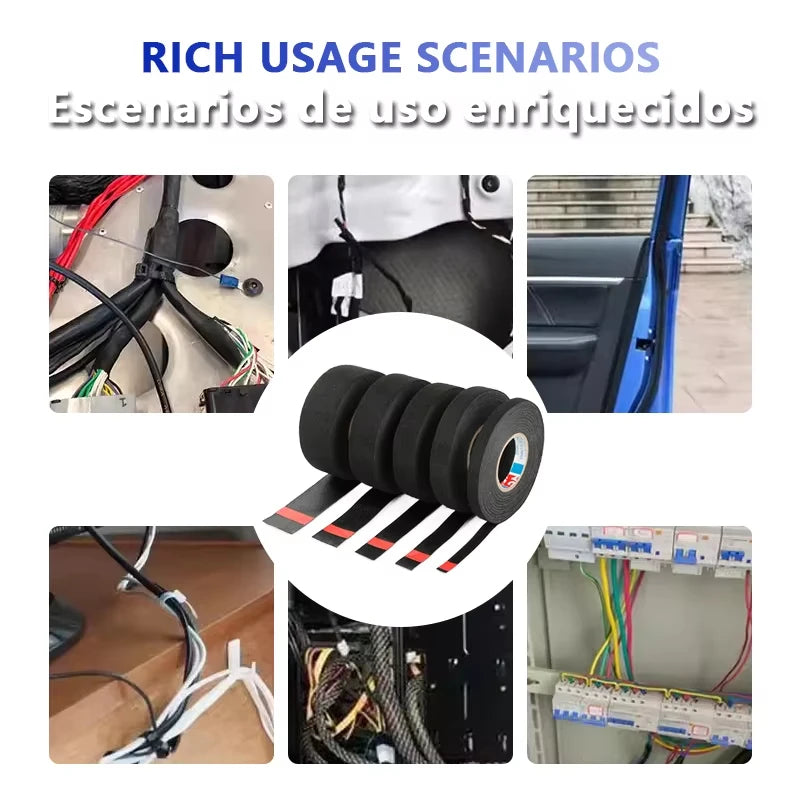 Nastro In Tessuto Ad Alta Temperatura Per Cablaggio Elettrico Automobilistico Isolamento Motore Telaio Cavi 10 M