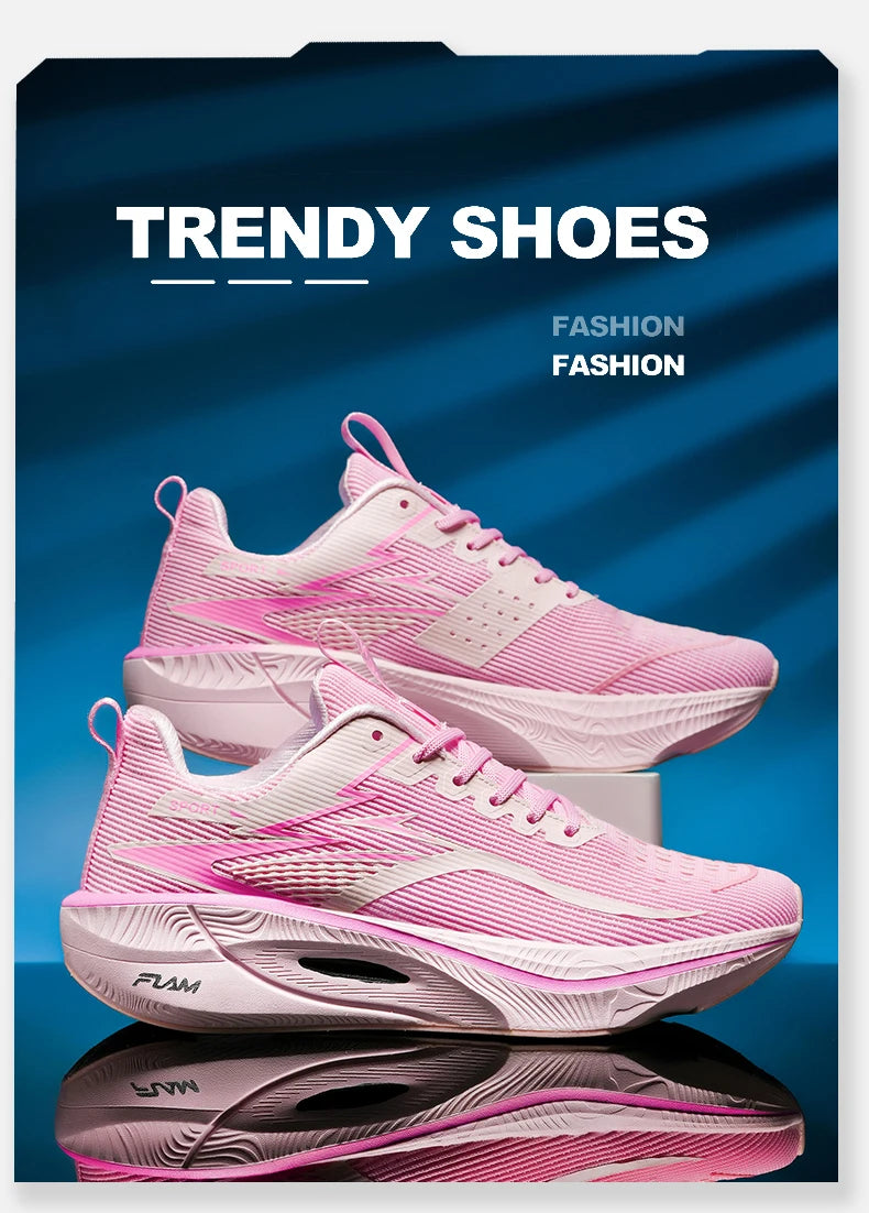 Scarpe Da Corsa Uomo Sneakers Antiscivolo Ammortizzate Con Piastra In Carbonio Per Allenamento E Tennis In Mesh 2026