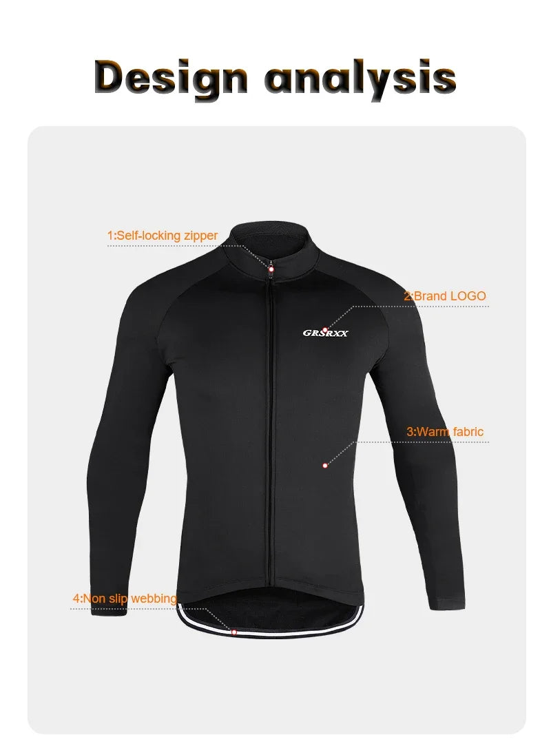 Giacca Ciclismo Invernale Termica Unisex Tasche Riflettente Protezione Dal Vento Traspirante MTB