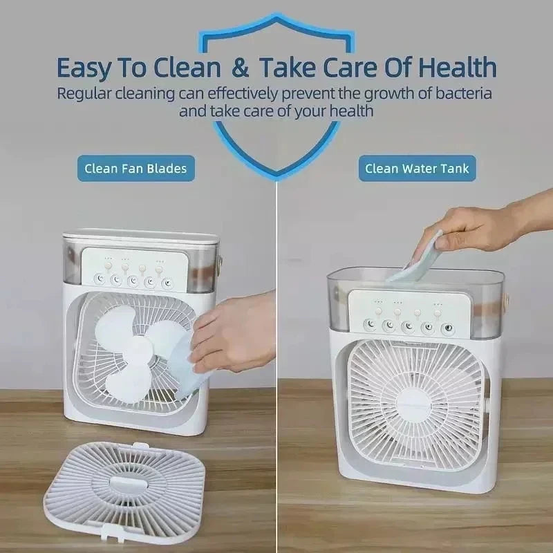 Ventilatore 3 In 1 Condizionatore D Aria Portatile Domestico Umidificatore LED Luce Notturna Per Ufficio Casa