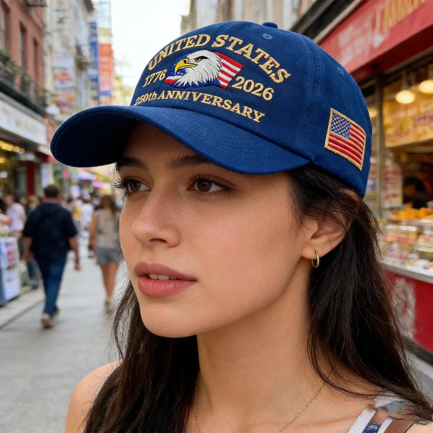 Cappello Patriottico 250esimo Anniversario USA Con Aquila Ricamata Unisex Berretto Da Baseball Elegante